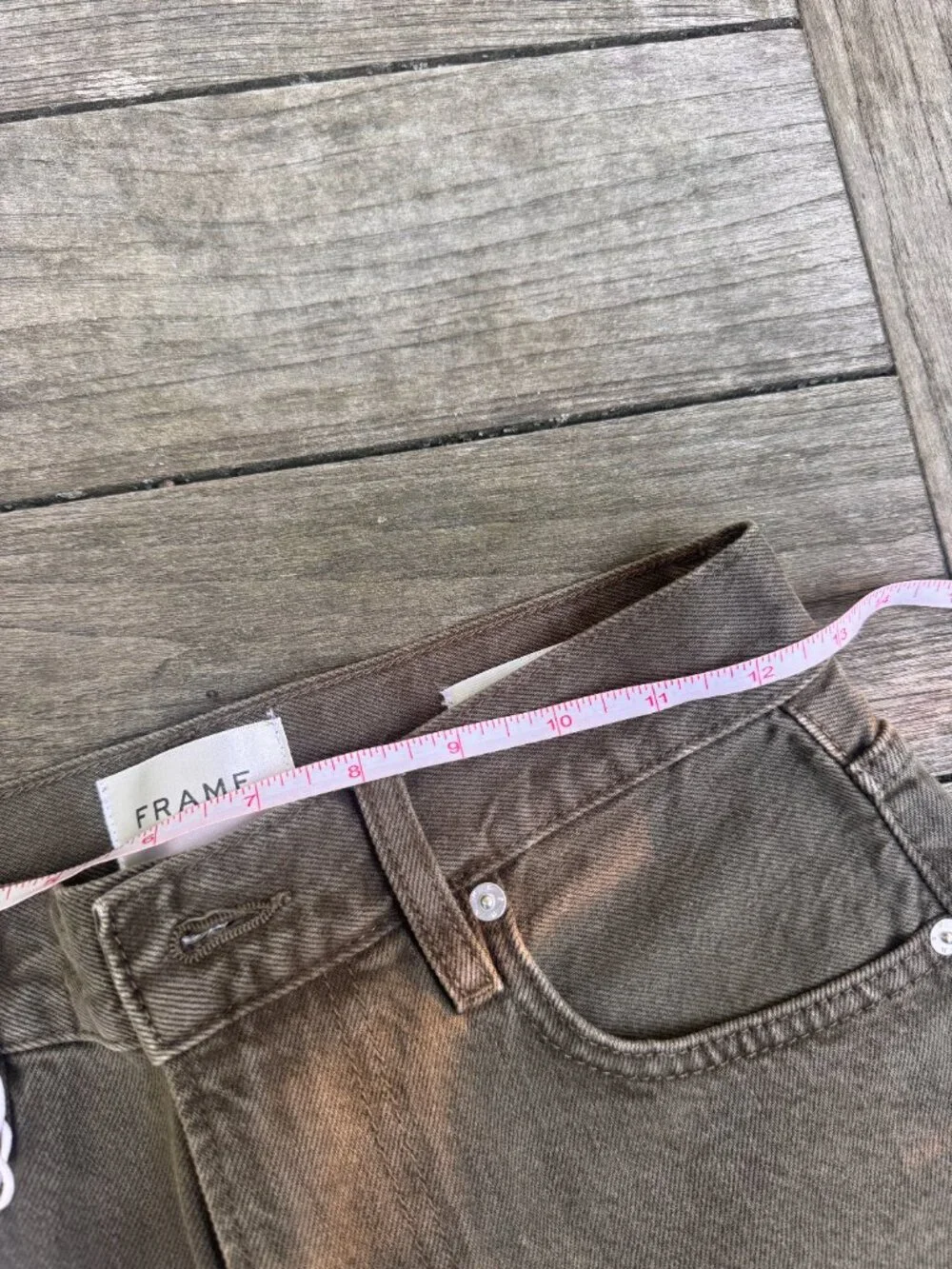 Frame Le Super High Cutoff Shorts — Army Green | Size 23 | NWT | Never Worn